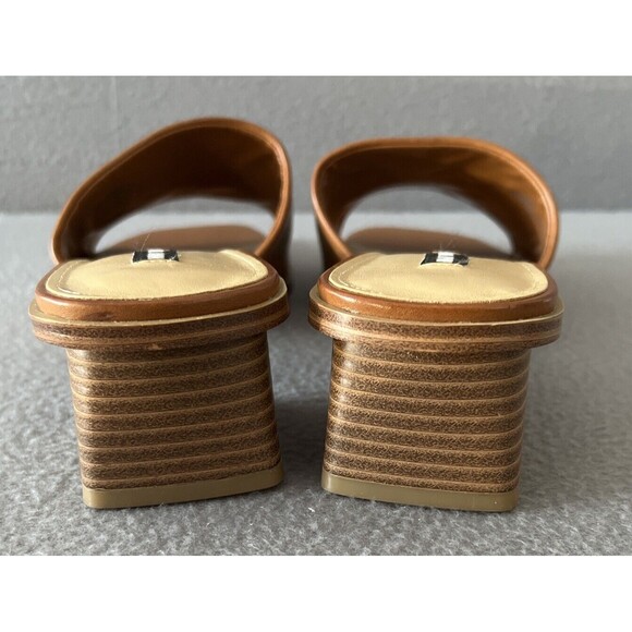 Nine West Pathi Women's Block Heel Sandals Tan Sz 10 M Pathi3 slip on NIB - Picture 5 of 10